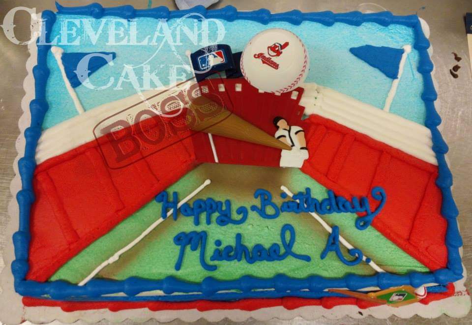 Cleveland Indians Baseball Theme Cake
