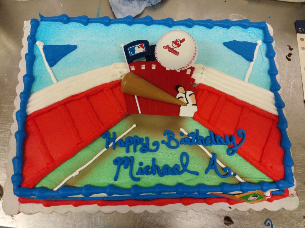 Cleveland Indians Baseball Theme Cake