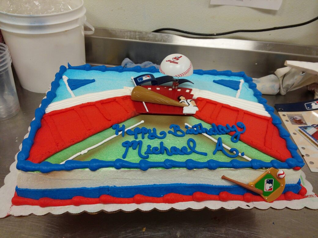 Cleveland Indians Baseball Theme Cake